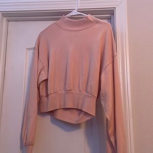 Peach crop sweater